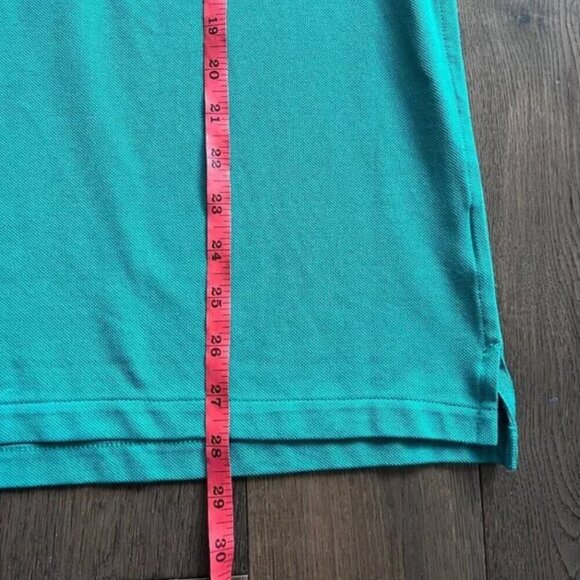 Nike Tiger Woods Polo Shirt Size L Teal Dri Fit Frank Logo Masters Performance - Picture 7 of 9